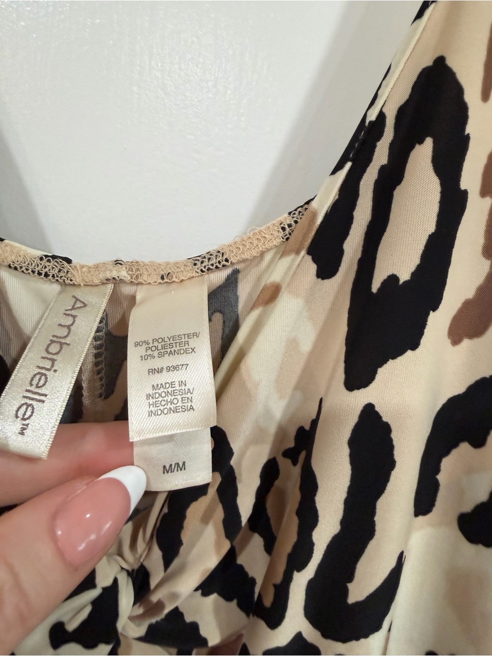 Ambrielle Leopard-Print Slip Dress in Beige, Brown & Black - Picture 3 of 9
